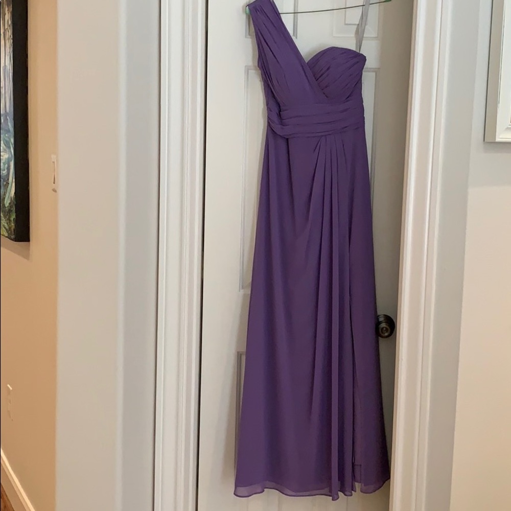 Bill Levkoff One Strap Chiffon Long Dress - Size 2